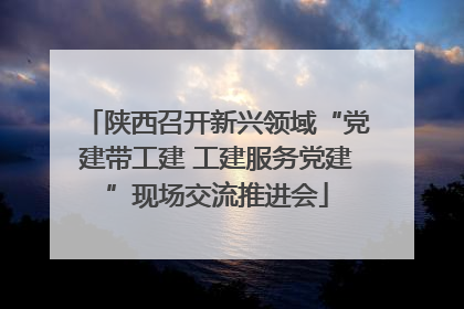 陕西召开新兴领域“党建带工建 工建服务党建”现场交流推进会