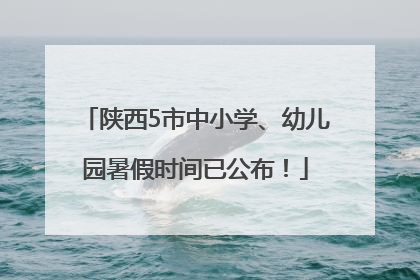 陕西5市中小学、幼儿园暑假时间已公布！