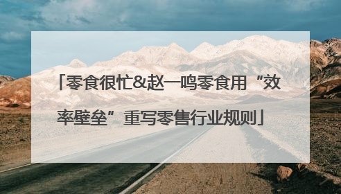 零食很忙&赵一鸣零食用“效率壁垒”重写零售行业规则