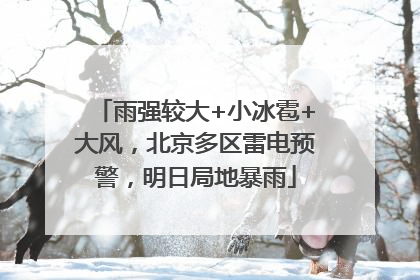 雨强较大+小冰雹+大风，北京多区雷电预警，明日局地暴雨