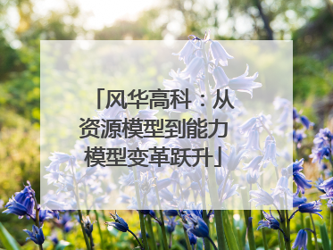 风华高科：从资源模型到能力模型变革跃升