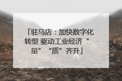 驻马店：加快数字化转型 驱动工业经济“量”“质”齐升