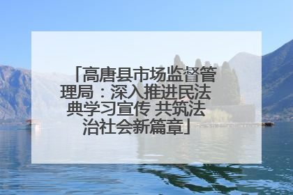 高唐县市场监督管理局：深入推进民法典学习宣传 共筑法治社会新篇章