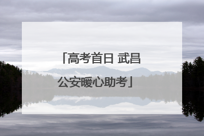 高考首日 武昌公安暖心助考