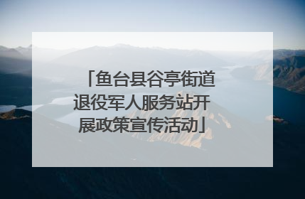 鱼台县谷亭街道退役军人服务站开展政策宣传活动