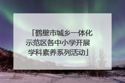 鹤壁市城乡一体化示范区各中小学开展学科素养系列活动
