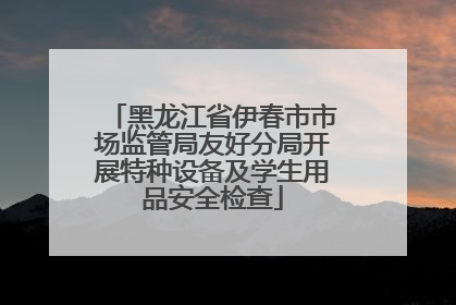 黑龙江省伊春市市场监管局友好分局开展特种设备及学生用品安全检查