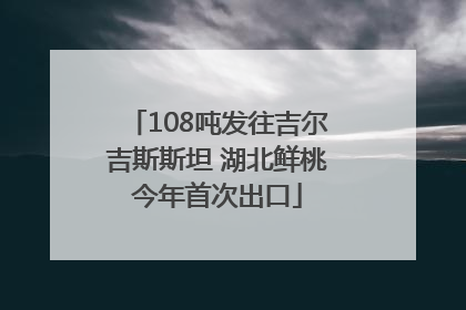 108吨发往吉尔吉斯斯坦 湖北鲜桃今年首次出口