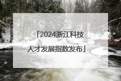 2024浙江科技人才发展指数发布