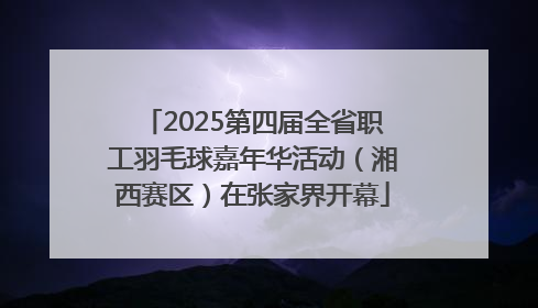 2025第四届全省职工羽毛球嘉年华活动（湘西赛区）在张家界开幕