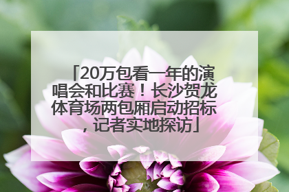 20万包看一年的演唱会和比赛！长沙贺龙体育场两包厢启动招标，记者实地探访