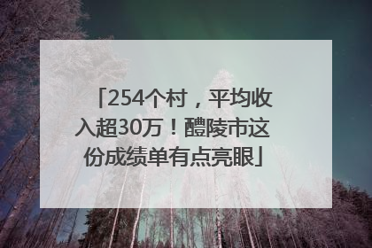 254个村，平均收入超30万！醴陵市这份成绩单有点亮眼
