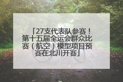 27支代表队参赛！第十五届全运会群众比赛（航空）模型项目预赛在北川开赛