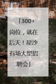 300+岗位，就在后天！星沙有场大型招聘会