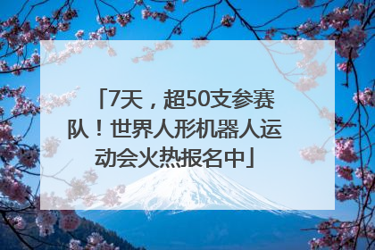 7天，超50支参赛队！世界人形机器人运动会火热报名中