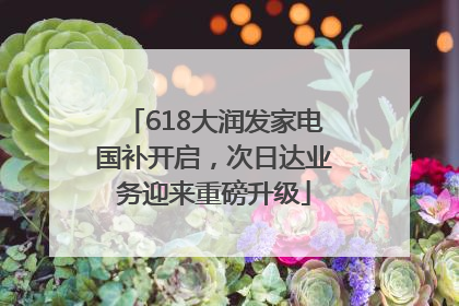 618大润发家电国补开启，次日达业务迎来重磅升级