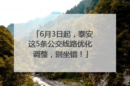 6月3日起，泰安这5条公交线路优化调整，别坐错！