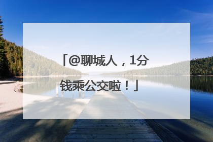 @聊城人，1分钱乘公交啦！